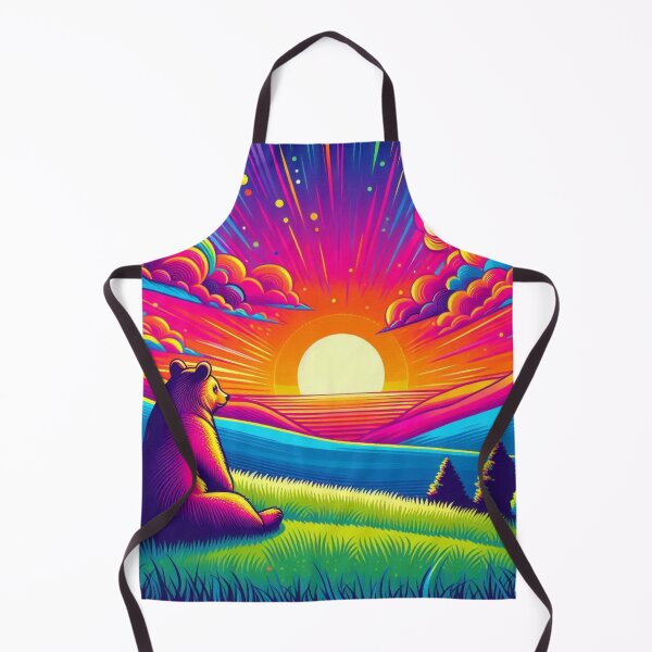 Item preview, cute bear sunset watching designed and sold by Dogandesighn.