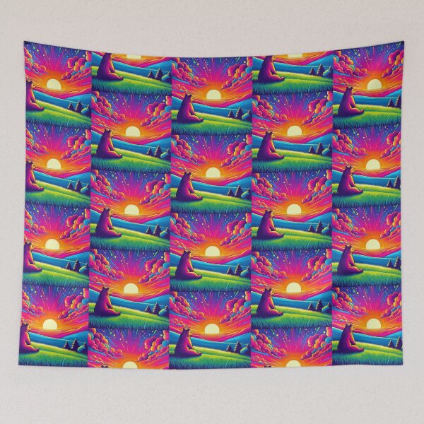 Item preview, cute bear sunset watching designed and sold by Dogandesighn.