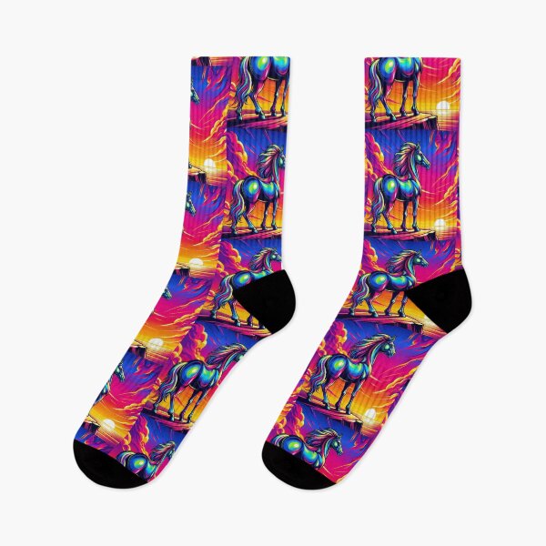 Item preview, "Neon Majesty: Sunset Stallion" designed and sold by Dogandesighn.
