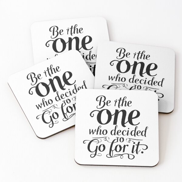 Item preview, Clean black and white SVG “Be the one who decided to go for it”, entrepreneurial motivation for office decor and startup swag designed and sold by AlwaysHome.