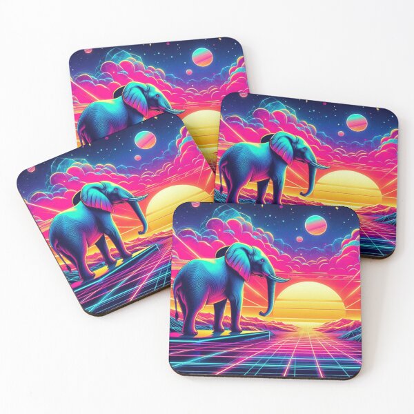 Item preview, cute futuristic elephant designed and sold by Dogandesighn.