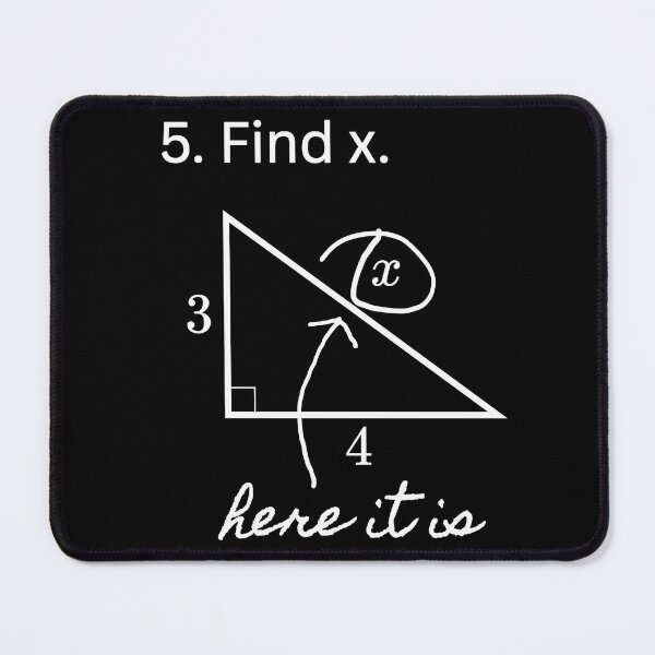 Item preview, Find x. Here it is! Maths Exam Humour Design designed and sold by DoingMaths.