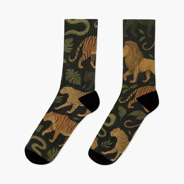 Item preview, Wild Jungle Majesty – Lions, Tigers & Serpents Pattern designed and sold by Catiess.
