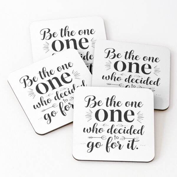 Item preview, Clean black and white SVG “Be the one who decided to go for it”, entrepreneurial motivation for office decor and startup swag designed and sold by AlwaysHome.