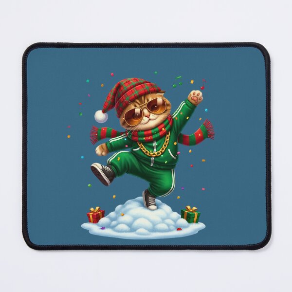 Item preview, Hip Hop Santa Cat Dancing | Cool Cat in Tracksuit with Gold Chain | Festive Christmas Dancer designed and sold by E-SarnEdge.