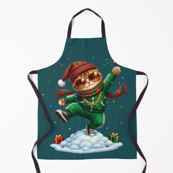 Item preview, Hip Hop Santa Cat Dancing | Cool Cat in Tracksuit with Gold Chain | Festive Christmas Dancer designed and sold by E-SarnEdge.
