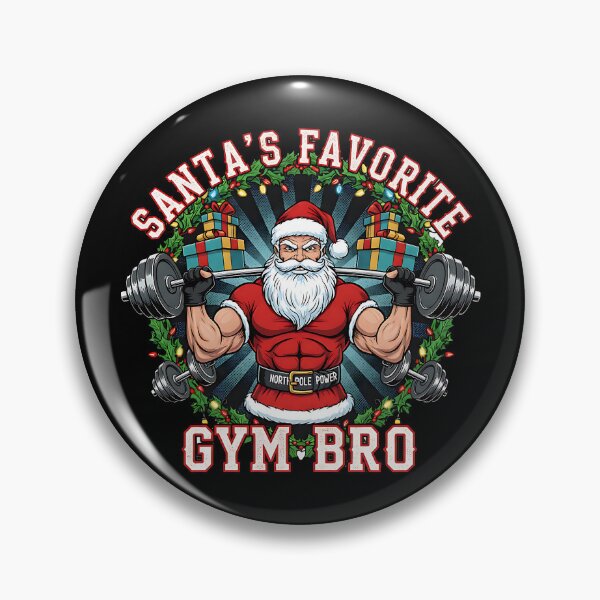 Item preview, Santa's Favorite Ripped Christmas Gym Bro designed and sold by Silent Watch Threads..