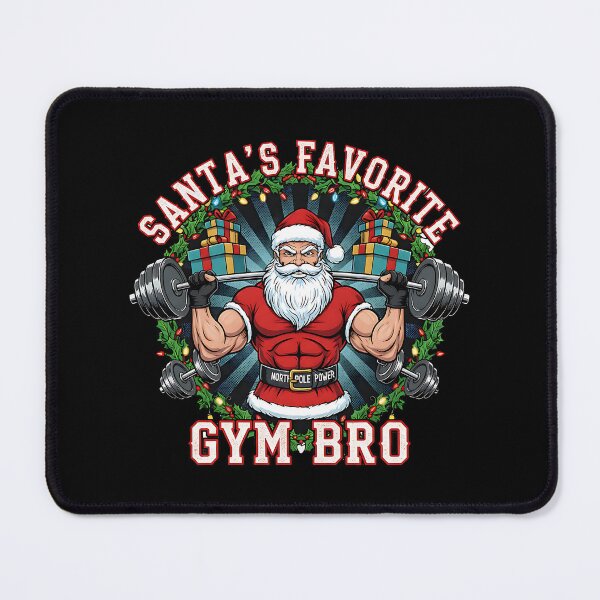 Item preview, Santa's Favorite Ripped Christmas Gym Bro designed and sold by Silent Watch Threads..