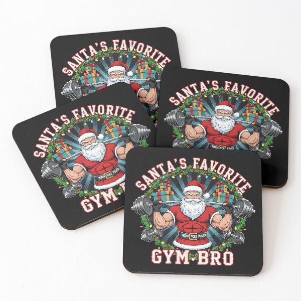 Item preview, Santa's Favorite Ripped Christmas Gym Bro designed and sold by Silent Watch Threads..