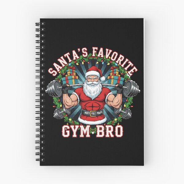 Item preview, Santa's Favorite Ripped Christmas Gym Bro designed and sold by Silent Watch Threads..