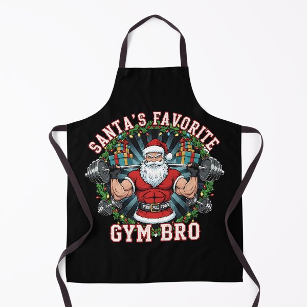 Item preview, Santa's Favorite Ripped Christmas Gym Bro designed and sold by Silent Watch Threads..