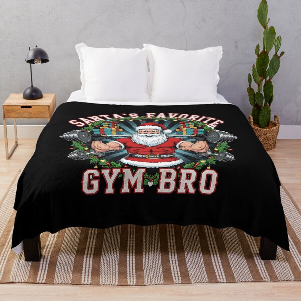 Item preview, Santa's Favorite Ripped Christmas Gym Bro designed and sold by Silent Watch Threads..