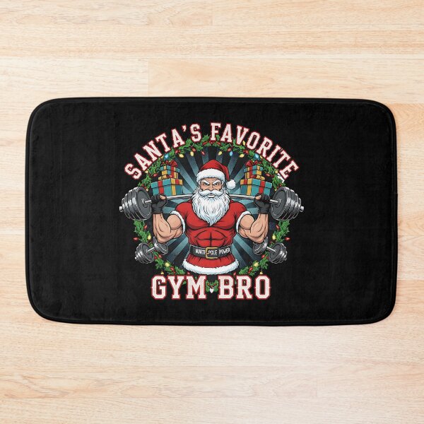 Item preview, Santa's Favorite Ripped Christmas Gym Bro designed and sold by Silent Watch Threads..