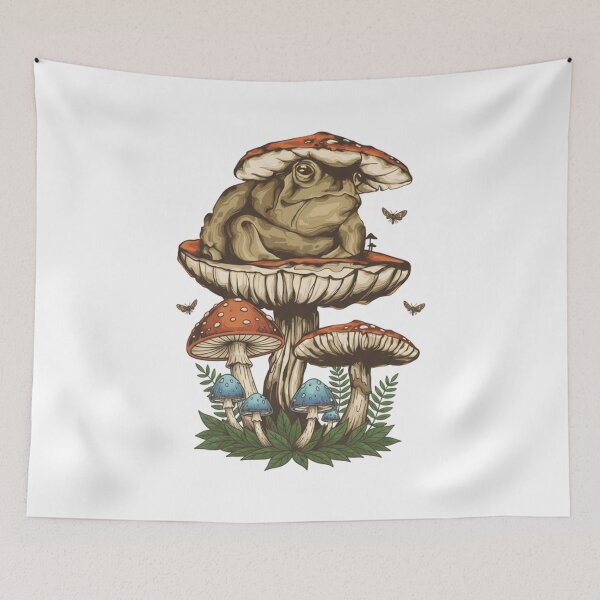 Item preview, Mr. Bufo's Magical Toadstool Art | Magic Mushroom Vintage Illustration designed and sold by PrintsGate.
