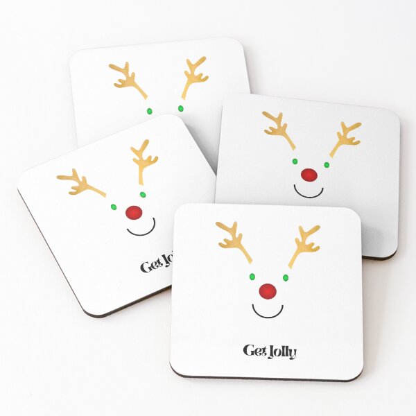 Item preview, Get Jolly Reindeer Christmas Design • Minimalist Holiday Chic • Fun Xmas Joy • Cute Red Nose Reindeer designed and sold by BeSuz designs.