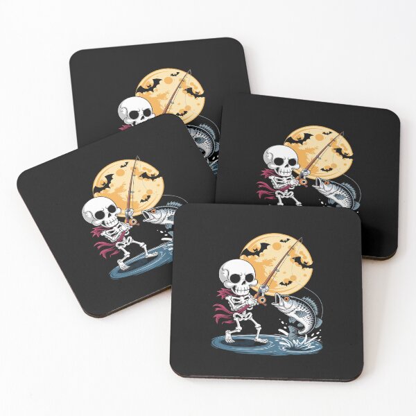 Item preview, Skeleton Fishing Halloween Bass Fisherman 1  designed and sold by ClassicAnthony.