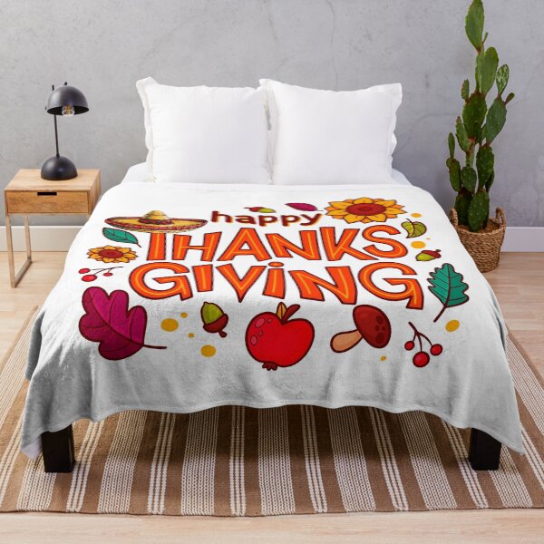 Item preview, Colorful Happy Thanksgiving – Festive Autumn Design with Sombrero and Fall Elements designed and sold by DesignArtist.ia.