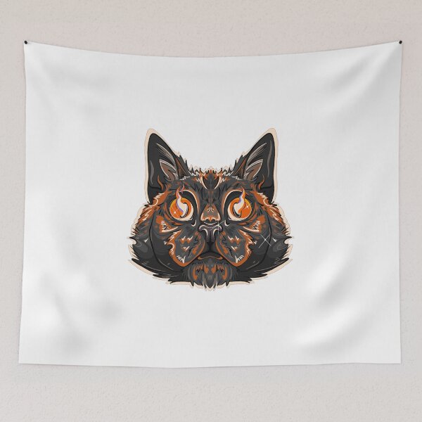 Item preview, Flame-Eyed Cat designed and sold by TwistedTarotArt.