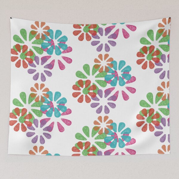 Item preview, Playful Colorful Flowers designed and sold by rainyhst.