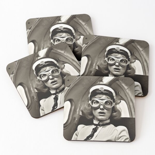 Item preview, Flight attendant 1970s Retro Aesthetic 5 designed and sold by NickWhittleArt.