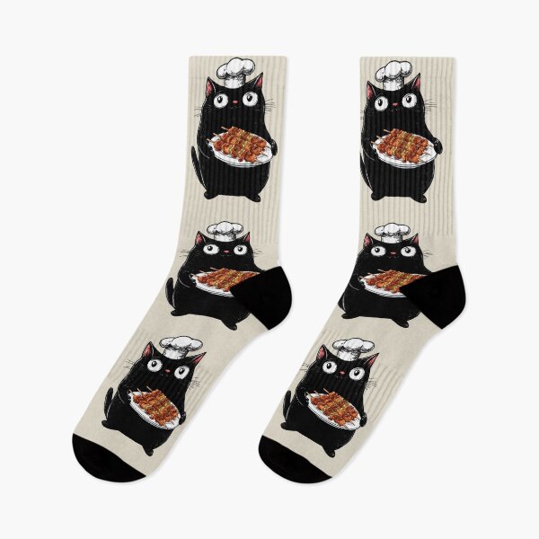Item preview, Cat Chef, Yakitori, Retro Design designed and sold by OrenjiArtShop.