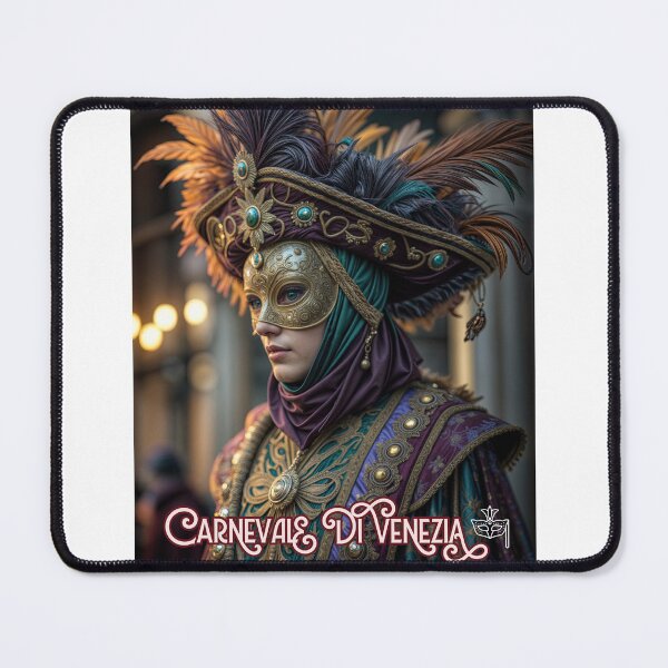 Item preview, Venetian Majesty: Golden Masked Elegance from Carnevale di Venezia designed and sold by ForeverPrintsOK.