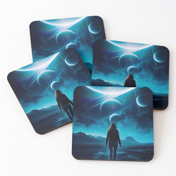 Item preview, Beneath Distant Worlds – Surreal Cosmic Sci-Fi Artwork designed and sold by seamless.