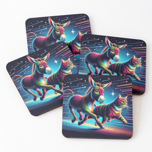 Item preview, Cute Donkey and cute cat  designed and sold by Dogandesighn.
