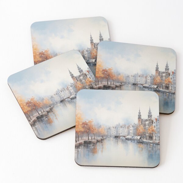 Item preview, Beautiful cityscape inspired by Amsterdam, serene and stunning, the Netherlands designed and sold by Orianah.