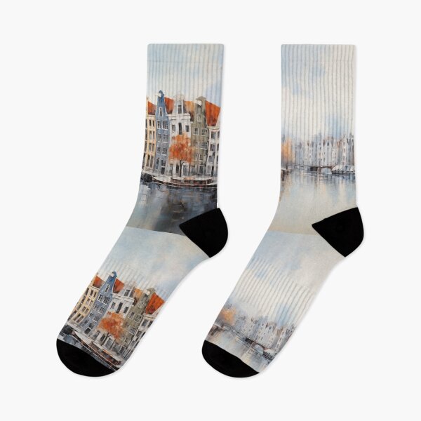 Item preview, Beautiful cityscape inspired by Amsterdam, serene and stunning, the Netherlands designed and sold by Orianah.
