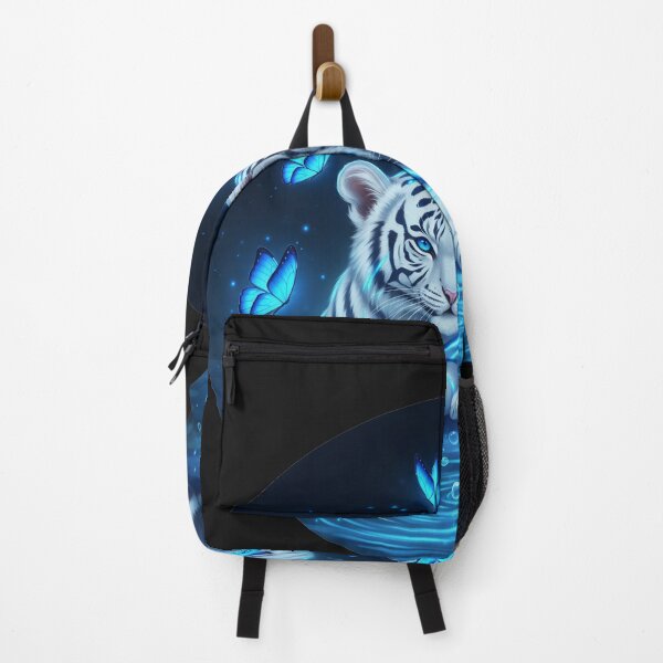 Item preview, Glow Art Twin Tiger Cubs: Mystical Blue Neon Wildlife designed and sold by thechoice1.