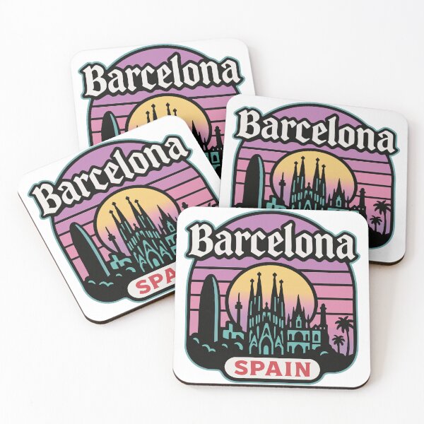 Item preview, Barcelona Spain Skyline Travel Pastel Goth designed and sold by TomFrontierArt.