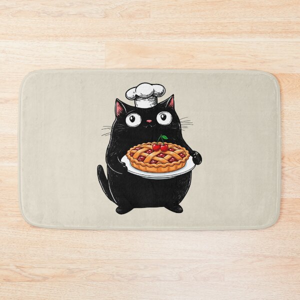 Item preview, Black Cat Chef, Delicious, Cherry Pie designed and sold by OrenjiArtShop.