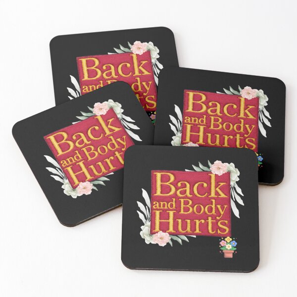 Item preview, Back and Body Hurts - Funny Gym Sarcastic Saying | Sore Muscles Sarcastic Humor Parody | Embroidered Style designed and sold by Cree8if.