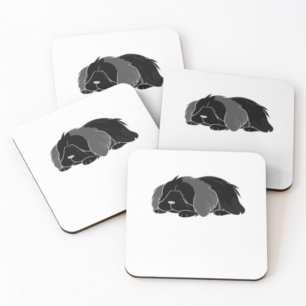 Item preview, Cute Bearded Collie Sleep Black Sticker designed and sold by shopngocthien.