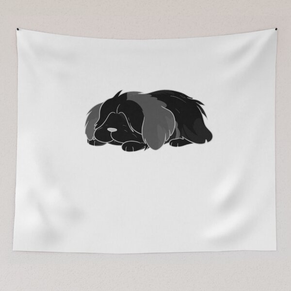Item preview, Cute Bearded Collie Sleep Black Sticker designed and sold by shopngocthien.