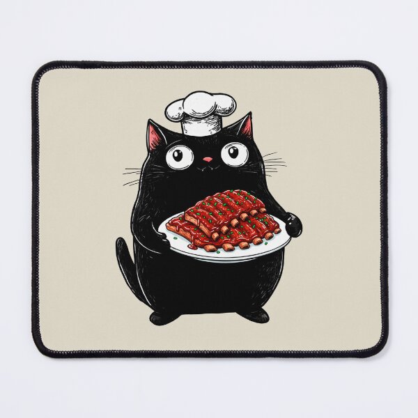 Item preview, Grill Cat Chef, BBQ Ribs, Vintage designed and sold by OrenjiArtShop.