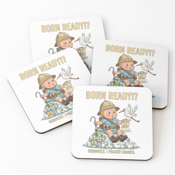 Item preview, Born Ready!? Seriously, I Packed Snacks. | Funny Baby Adventure Sticker Design | New Parent Gift Idea | Stork Delivery Humor Art designed and sold by SergioMiklos.