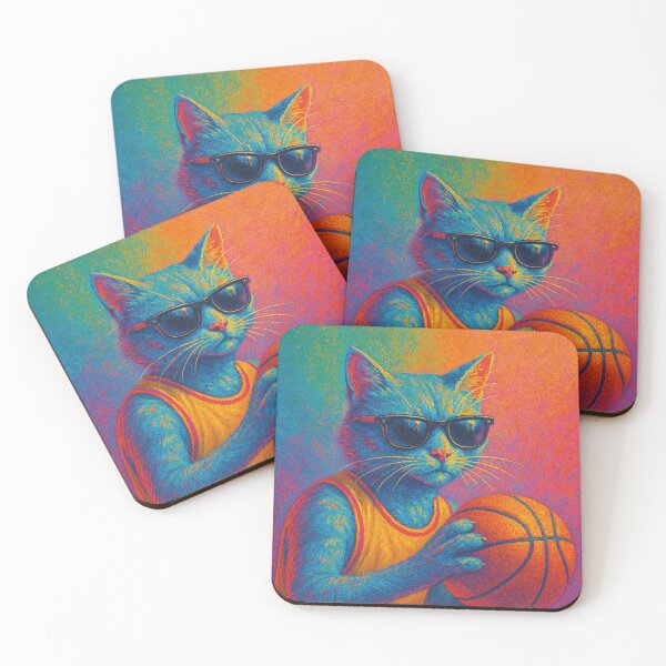 Item preview, cool cat plays basketball designed and sold by Mauswohn.