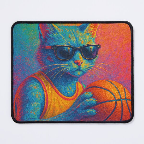 Item preview, cool cat plays basketball designed and sold by Mauswohn.