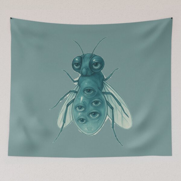 Item preview, All Seeing Fly T-Shirt – Trippy Surreal Insect Eye Art Design designed and sold by KDesignCrafts.