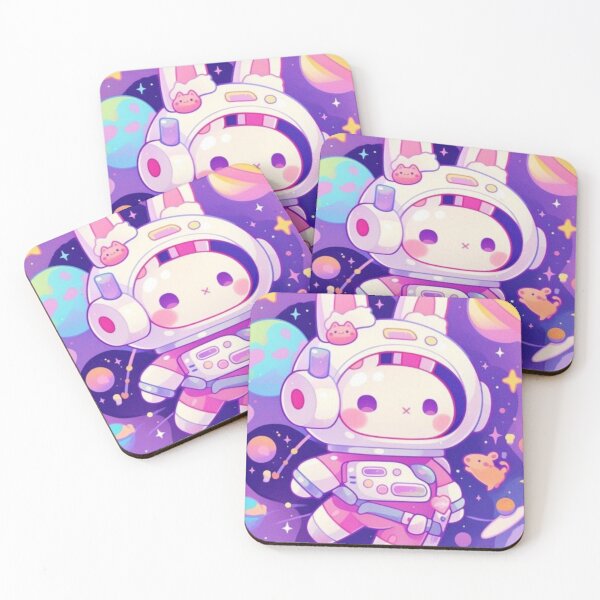 Item preview, Kawaii Space Bunny | Cute Astronaut Cosmic Aesthetic Art designed and sold by Hallin.