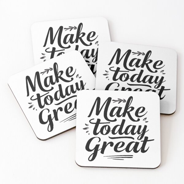 Item preview, Crisp monochrome SVG “Make today great”, upbeat daily mantra for planners, classroom boards, and coffee station decor designed and sold by AlwaysHome.