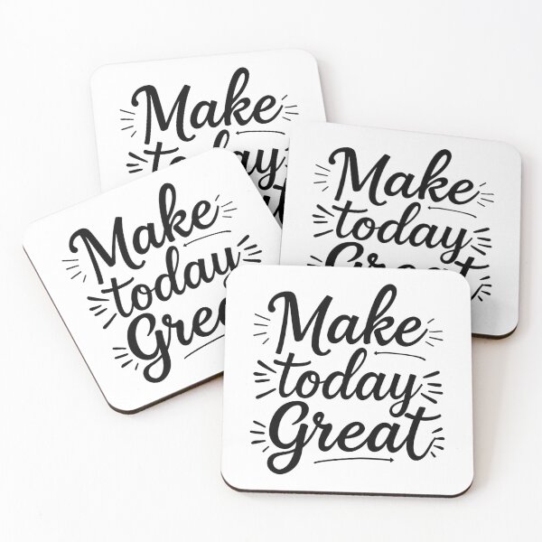 Item preview, Crisp monochrome SVG “Make today great”, upbeat daily mantra for planners, classroom boards, and coffee station decor designed and sold by AlwaysHome.