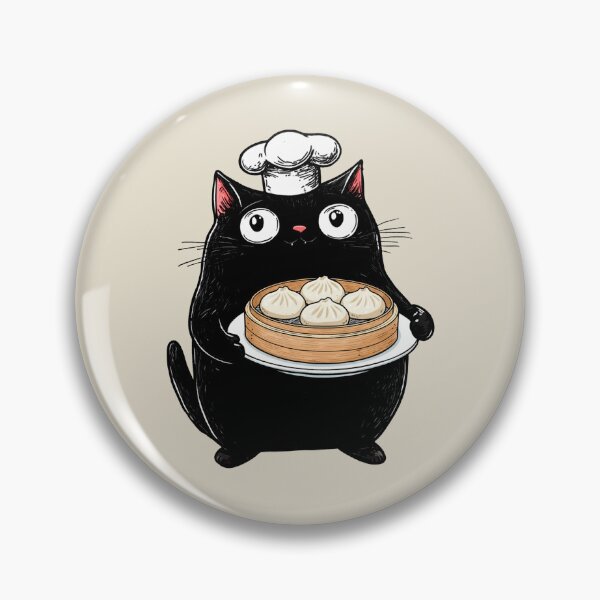 Item preview, Cute Fat Cat, Steamer, Baozi Buns designed and sold by OrenjiArtShop.