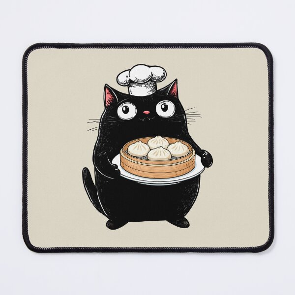 Item preview, Cute Fat Cat, Steamer, Baozi Buns designed and sold by OrenjiArtShop.