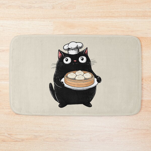 Item preview, Cute Fat Cat, Steamer, Baozi Buns designed and sold by OrenjiArtShop.