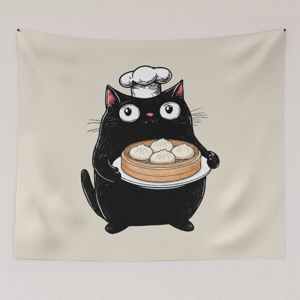 Item preview, Cute Fat Cat, Steamer, Baozi Buns designed and sold by OrenjiArtShop.