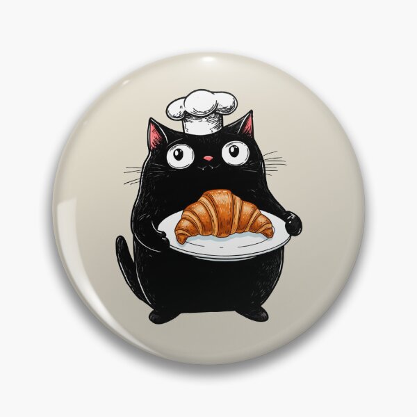 Artikelvorschau, Chef Cat, Bonjour, Pariser Croissant entworfen und verkauft von OrenjiArtShop.
