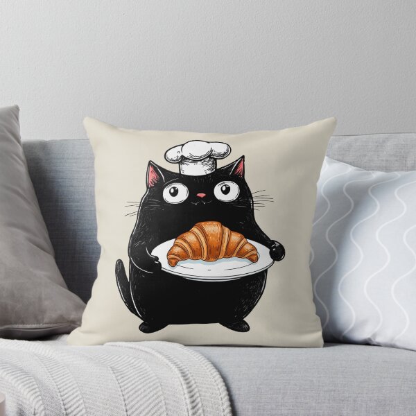 Item preview, Chef Cat, bonjour, Parisian Croissant designed and sold by OrenjiArtShop.